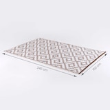 thumbnail of Alfombra de exterior rectangular de 150x240 cm, Color blanco y taupé , Impermeable, Ecológica
