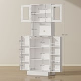 thumbnail of Keukenkast Voorraadkast met werkblad - verstelbare planken - Wit