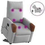 thumbnail of vidaXL Massagesessel mit Aufstehhilfe Elektrisch Wolkengrau Stoff