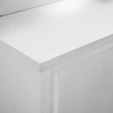 thumbnail of Table de travail avec portes coulissantes 120x50x(95-97)cm Inox