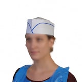 thumbnail of Calot extra-blanc en papier avec liseré  x 1000 BLEU - MEDIPROTEC