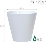 thumbnail of Prosperplast - TUBUS Blumentopf 28,5L - 40x40x37,3cm in Weiß farbe