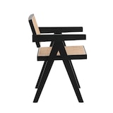 thumbnail of Chaise avec structure noire en bois, Assise et dossier en Cannage Naturel