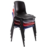 thumbnail of Décoshop26 -Set mit 4 stapelbaren Besucherwartezimmerstühlen aus blauem Kunststoff und Metall 10_0003205