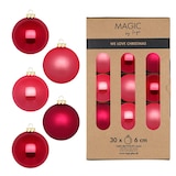thumbnail of 30 Weihnachtskugeln Glas 6cm matt & glänzend Christbaumkugeln Weihnachtsbaumkugeln Weihnachten Christbaumschmuck Weihnachtsbaumschmuck Beere Rosa Mix