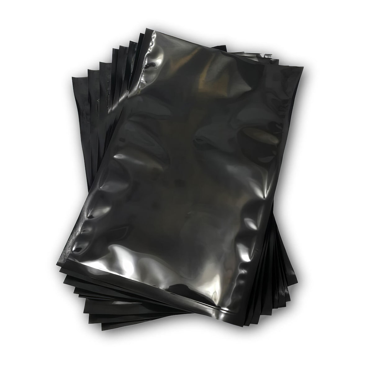 500x Siegelrandbeutel Vakuumbeutel PA/PE 290 x 500 mm schwarz/ transparent 90 my