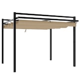 thumbnail of vidaXL Prieel met uittrekbaar dak 3x3 m aluminium taupe