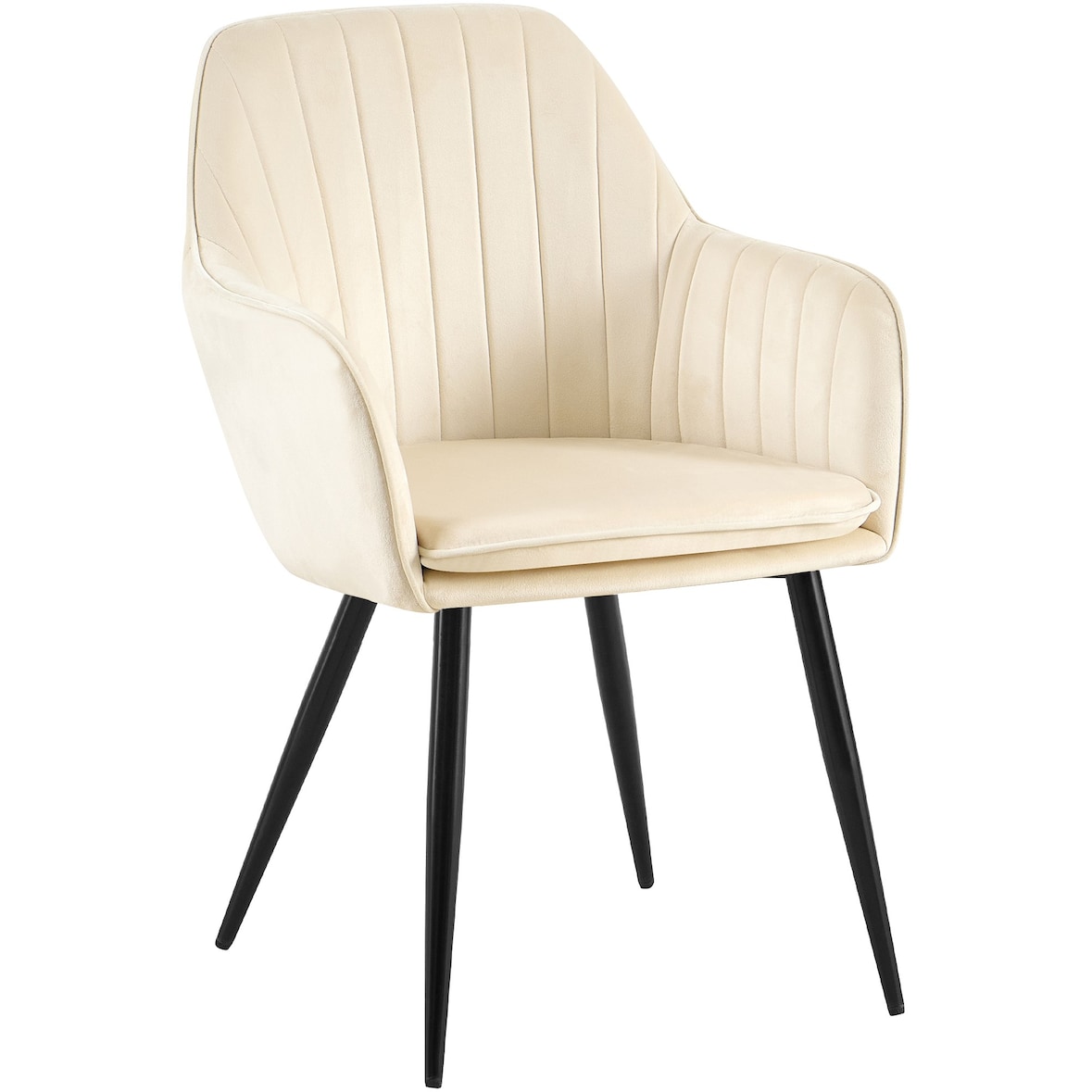 Esszimmerstuhl Cheryl creme/schwarz