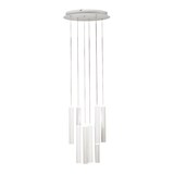 thumbnail of Luminária Pendente Circular Fabas Luce Prado com 8 Lâmpadas - LED Regulável de 52 W - Rosácea de Teto Redonda Branco Fosco