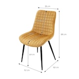 thumbnail of ML-Design – Esszimmerstühle 2er Set Senfgelb | Samt Sitzfläche, Rückenlehne, schwarze Metallbeine, gepolsterte Esszimmerstühle