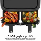 thumbnail of Dual Zone Heißluftfritteuse Doppelkammer 10L | Airfryer mit 2x5 L Körben, Friteuse Heissluft ohne Öl, 8 Programmen, Vorheizen&Warmhalten, 2600W