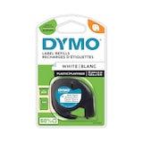 thumbnail of DYMO Ruban Titreuse Letratag/Letratag Plus 12Mm Noir/Plastique Blanc