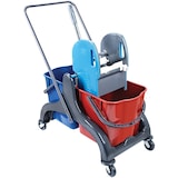 thumbnail of CleanSV© Aura2 Reinigungswagen Kunststoff, Putzwagen PE Gestell, Profi Moppresse