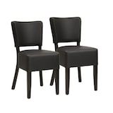 thumbnail of METRO PROFESSIONAL Gestoffeerde restaurantstoel Jack, set van 2, beukenhout/kunstleer, zwart