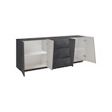 thumbnail of Dmora Credenza Sven, Madia da cucina a 4 ante e 3 cassetti, Buffet da soggiorno, 100% Made in Italy, cm 220x43h86, Ardesia