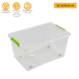 thumbnail of Caja Transparente con Ruedas y Cierre por Enganche 585x390xH300 mm - Artplast