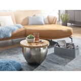 thumbnail of Couchtisch Mango Massivholz / Metall 60x43x60 cm Industrial Style Rund, Design Wohnzimmertisch mit Stauraum, Moderner Loungetisch Sofatisch