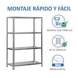 thumbnail of SimonRack Estante metálica com parafusos 1500x800x400 mm, 4 prateleiras, 75 kg de ponto de flexão, Galvanizado - Advantage