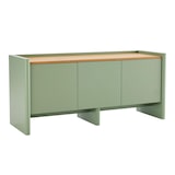 thumbnail of Meuble TV uni rétro rectangulaire L120 cm vert