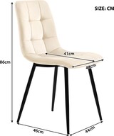 thumbnail of Essgruppe 5-teilig Esstisch mit 4 Stühlen Walnuss 117x68x75 cm Samtbezug Metallbeine schwarz, platzsparendes Küchen und Esszimmer Set