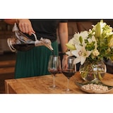 thumbnail of Dekantierente Dekanter Karaffe Daisy, edel versilberte Elemente, Höhe 26 cm, Füllmenge 0,9 Liter