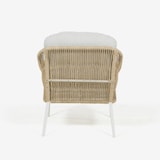 thumbnail of Sillón para jardín, Ratán sintético tipo trenzado, Aluminio y ratán sintético redondo, Color Blanco envejecido, 48x57x89,5 cm