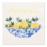 thumbnail of 20 Serviettes, 3 plis pliage 1/4 33 cm x 33 cm "Citrons"