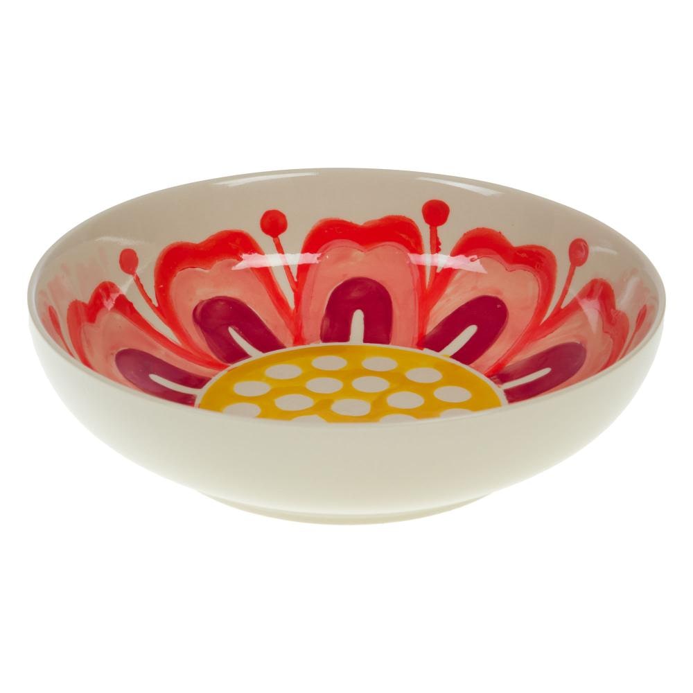 Saladier debbie 28 cm -  Blanc Rond Grès Amadeus 28.00x7.50 cm