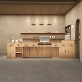 thumbnail of 【DXBT160】Bartisch Tresen Theke Empfang Servicebereich Empfangstheke Kassentheke Kasse LED-Bartheke Braun L160*B60*H100CM