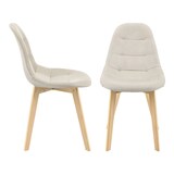 thumbnail of Helloshop26 - Lot de 2 chaises de salle à manger 86 x 53 x 47 cm beige 03_0006733