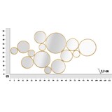thumbnail of Pannello decorativo 3D in metallo dorato e specchio cm 100x2,3x51,5
