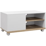 thumbnail of HOMCOM Móvel de TV Mesa de Sala de Estar Moderna de TV de 42 Polegadas com 4 Rodas 80x45x39,5 cm Branco