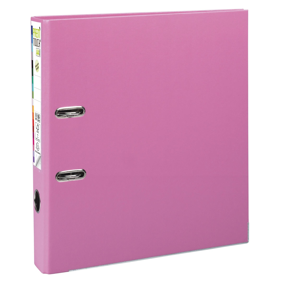 Exacompta 53155E 10x Premium-Ordner PREM'TOUCH aus PP mit 2 Ringen, Rücken 50mm, 32x30cm für DIN A4 MAXI - Rosa