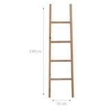 thumbnail of Biscottini Holzleiter 130x35 cm– Handtuchhalter für den Boden – Handtuchhalter für das Badezimmer – Moderne dekorative Badezimmerleiter – Aufbewahrung