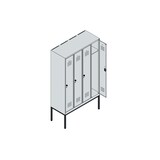 thumbnail of C+P Spind Classic PLUS, Gestell, 4 Abteile, 2120x1200x500mm, 7035/6011