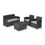 thumbnail of Allibert Corona Loungeset 4-teilig mit Tisch/Kissenbox anthrazit - Rattanoptik, wetterfest