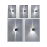 thumbnail of IP54 6,5W Cubetto LED-Wandleuchte mit verstellbaren Lamellen Weiß