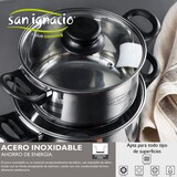 thumbnail of San Ignacio - Batería de cocina Toledo 16/18/20/24/28cm Acero Inox con Juego de Sartenes Daimiel 18/20/24cm Aluminio Forjado