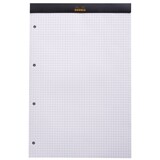 thumbnail of Lot de 5 Bloc N°20 noir format 210x318 (A4 détaché), 80 feuilles 80 g/m² agrafées, quadrillé 5x5, perforation 4 trous