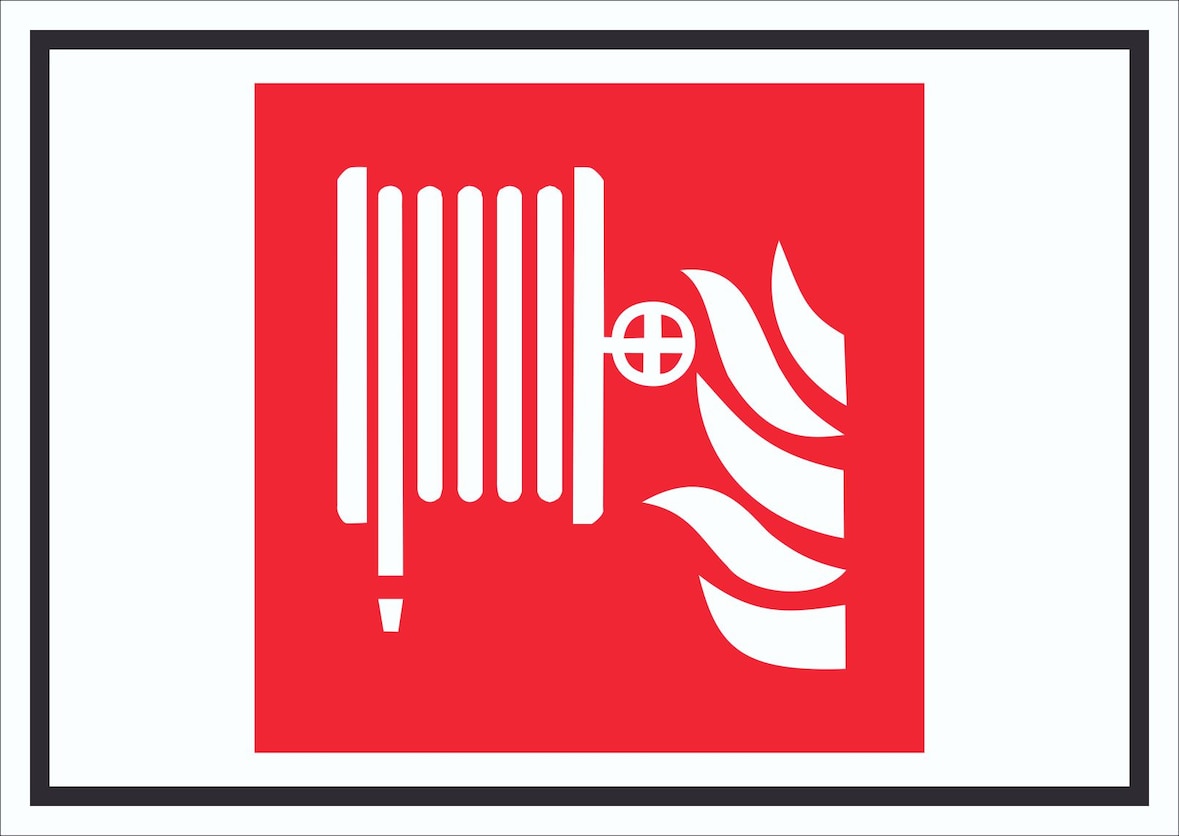 Wandhydrant Symbol Schild A1 Rückseite selbstklebend