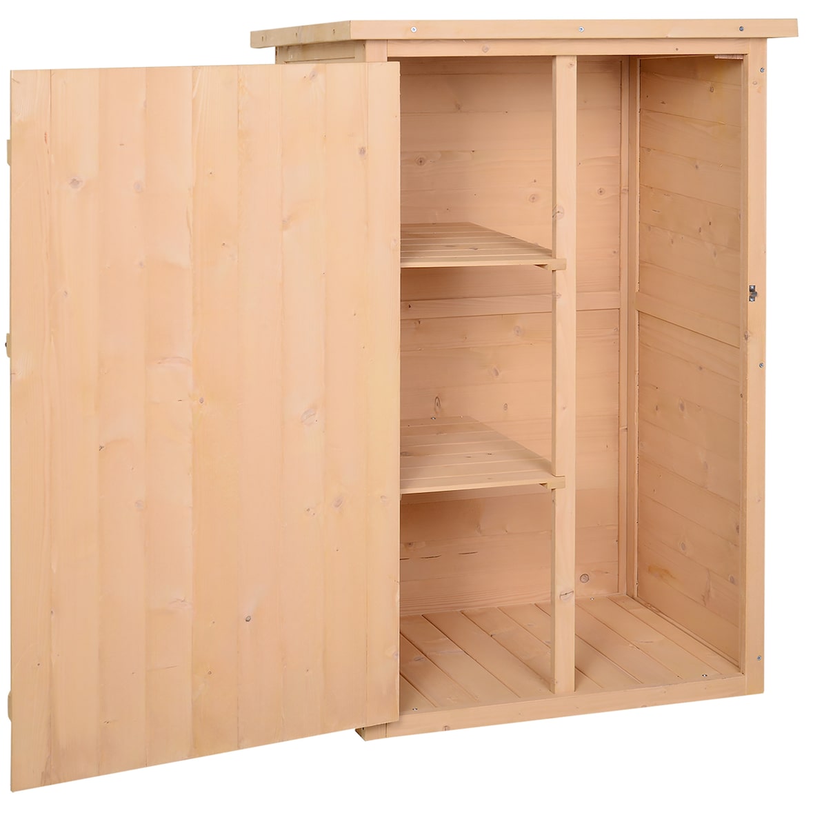 Outsunny Capanno Porta Attrezzi da Esterno in Legno Impermeabile