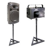 thumbnail of Support d'enceinte Ibiza light SST02 - Base triangulaire stable en métal - Hauteur ajustable de 75 à 130cm, projecteur, light