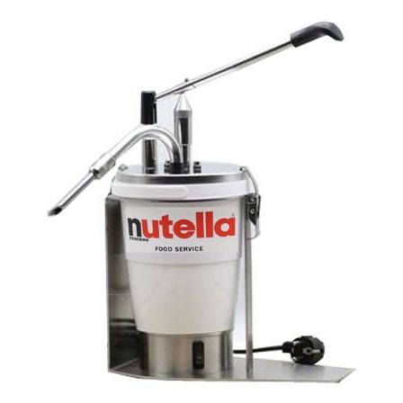Dosatore e riempitrice riscaldato con ago curvo, Dispenser Nutella, temperatura fino a 35° C, erogazione regolabile da 12 a 20 gr