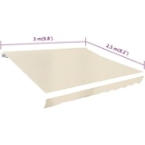 thumbnail of DELUKE® Markisenbespannung Markisenstoff Wasserabweisend Reißfest Creme, für 300x250cm Rahmen Markise mit Volant Markisen Ersatzstoff Markisentuch