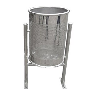 Papelera circular abatible de suelo de 60 l marca jami. Papelera circular 60 lt. acero inox.