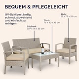 thumbnail of CASARIA® Balkonmöbel Set Wetterfest 4 Personen Creme