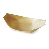 thumbnail of 100x Fingerfood-Schale aus Holz schiffchenförmig 13 x 8 cm