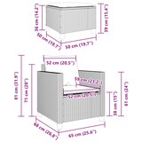 thumbnail of vidaXL 3-delige Bistroset met kussens poly rattan zwart