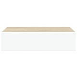 thumbnail of vidaXL Wandmontiertes Schubladenregal Eiche und Weiß 40 x 23,5 x 10 cm MDF