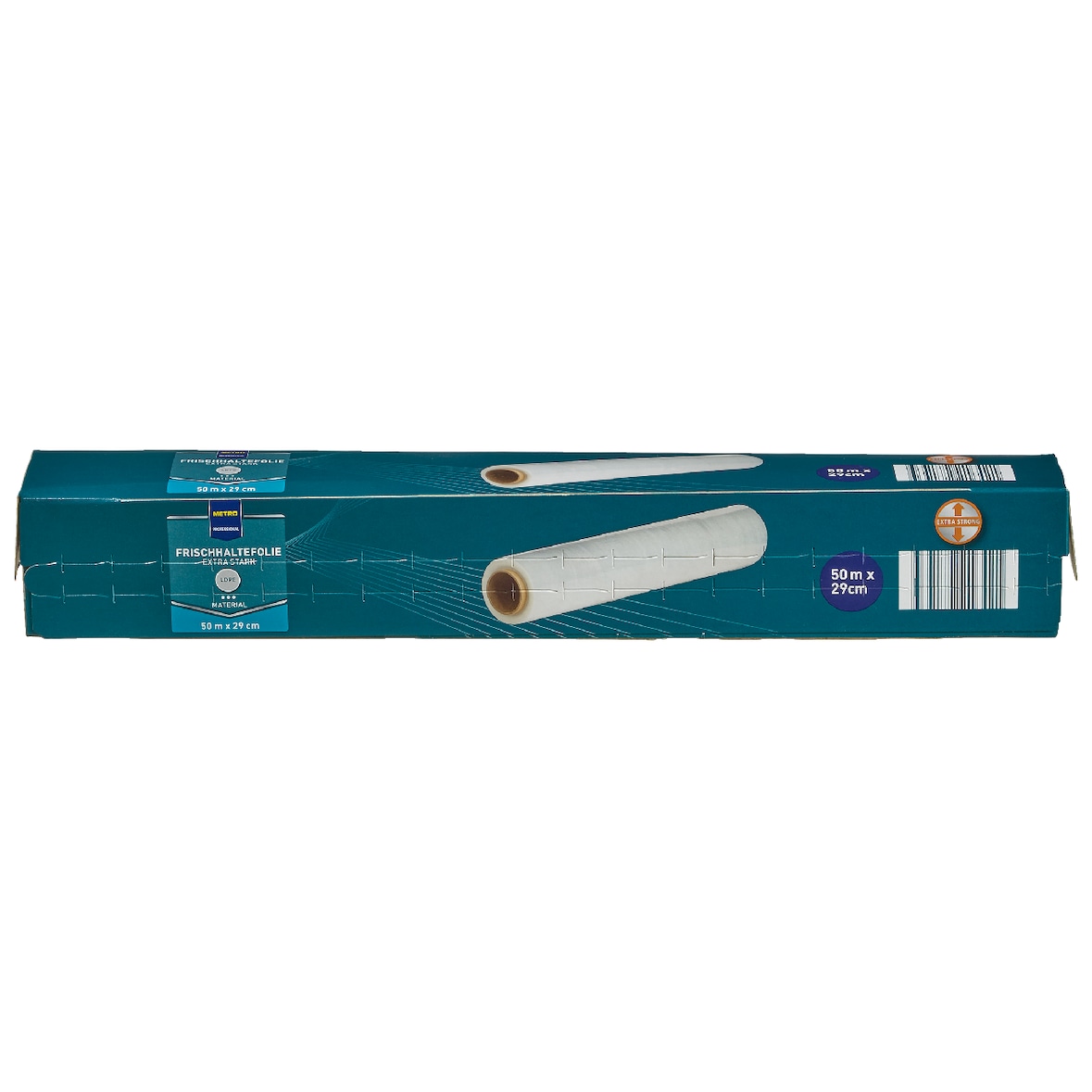 METRO Professional Extra sterke vershoudfolie, LDPE, 50 m x 29 cm, 14 µm